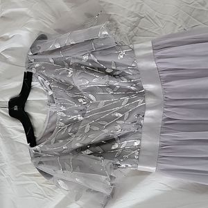 NWT Silver sequins formal gown